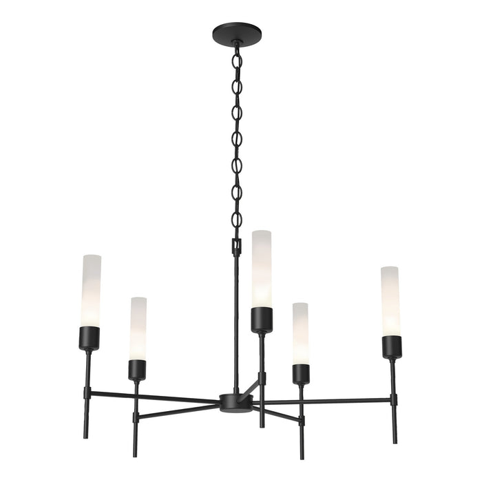 Vela 5 Arm Chandelier in Black - 105045-SKT-10-FD0611 by Hubbardton Forge