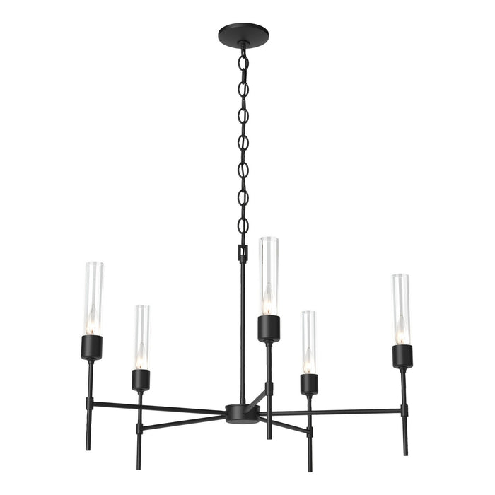 Vela 5 Arm Chandelier in Black - 105045-SKT-10-ZM0611 by Hubbardton Forge