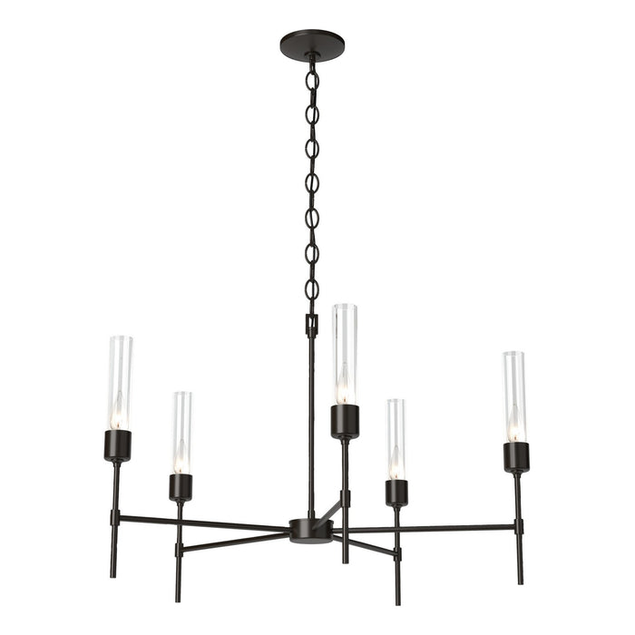 Vela 5 Arm Chandelier in Oil Rubbed Bronze - 105045-SKT-14-ZM0611 by Hubbardton Forge