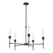 Vela 5 Arm Chandelier in Oil Rubbed Bronze - 105045-SKT-14-ZM0611 by Hubbardton Forge