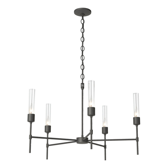 Vela 5 Arm Chandelier in Natural Iron - 105045-SKT-20-ZM0611 by Hubbardton Forge