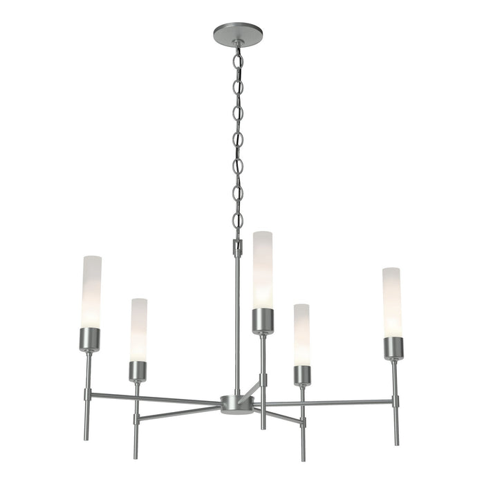 Vela 5 Arm Chandelier in Vintage Platinum - 105045-SKT-82-FD0611 by Hubbardton Forge