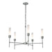 Vela 5 Arm Chandelier in Vintage Platinum - 105045-SKT-82-FD0611 by Hubbardton Forge