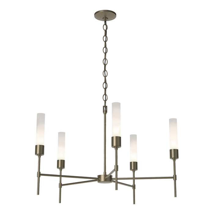 Vela 5 Arm Chandelier in Soft Gold - 105045-SKT-84-FD0611 by Hubbardton Forge