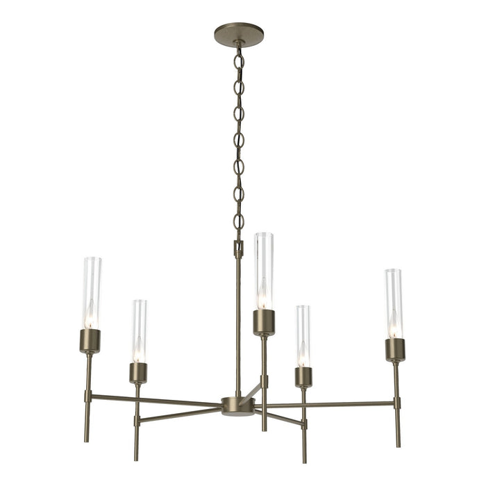 Vela 5 Arm Chandelier in Soft Gold - 105045-SKT-84-ZM0611 by Hubbardton Forge