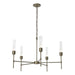 Vela 5 Arm Chandelier in Soft Gold - 105045-SKT-84-ZM0611 by Hubbardton Forge