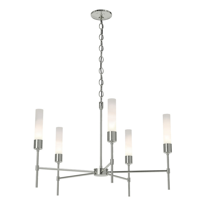 Vela 5 Arm Chandelier in Sterling - 105045-SKT-85-FD0611 by Hubbardton Forge