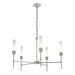 Vela 5 Arm Chandelier in Sterling - 105045-SKT-85-FD0611 by Hubbardton Forge