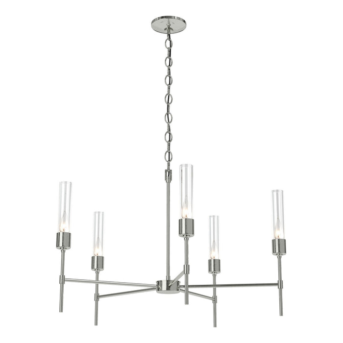 Vela 5 Arm Chandelier in Sterling - 105045-SKT-85-ZM0611 by Hubbardton Forge