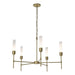 Vela 5 Arm Chandelier in Modern Brass - 105045-SKT-86-FD0611 by Hubbardton Forge