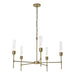 Vela 5 Arm Chandelier in Modern Brass - 105045-SKT-86-ZM0611 by Hubbardton Forge