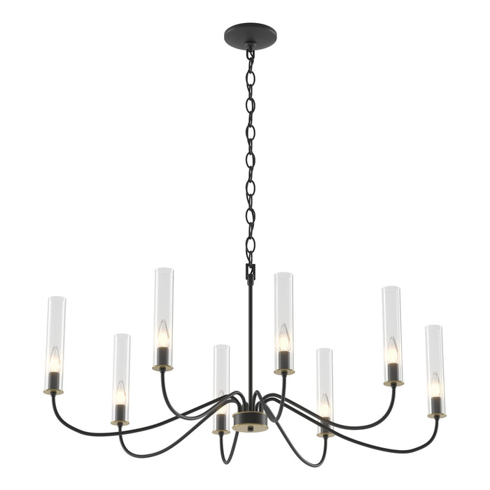 Grace 8-Arm Chandelier in Black - 105050-SKT-10-BR-ZM0611 by Hubbardton Forge