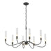 Grace 8-Arm Chandelier in Black - 105050-SKT-10-BR-ZM0611 by Hubbardton Forge