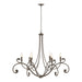 Bella 6 Arm Chandelier in Bronze - 105055-SKT-05 by Hubbardton Forge