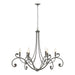 Bella 6 Arm Chandelier in Dark Smoke - 105055-SKT-07 by Hubbardton Forge