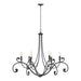 Bella 6 Arm Chandelier in Black - 105055-SKT-10 by Hubbardton Forge