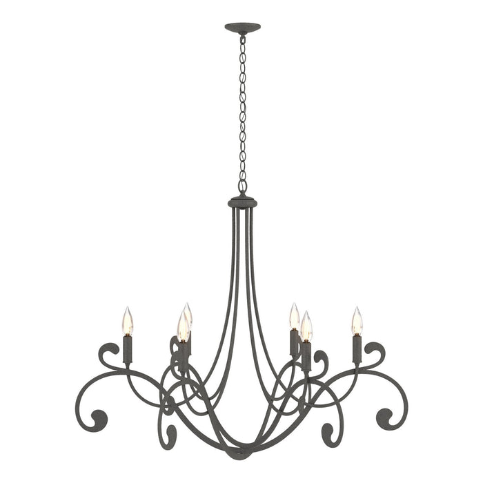 Bella 6 Arm Chandelier in Natural Iron - 105055-SKT-20 by Hubbardton Forge