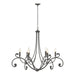 Bella 6 Arm Chandelier in Natural Iron - 105055-SKT-20 by Hubbardton Forge