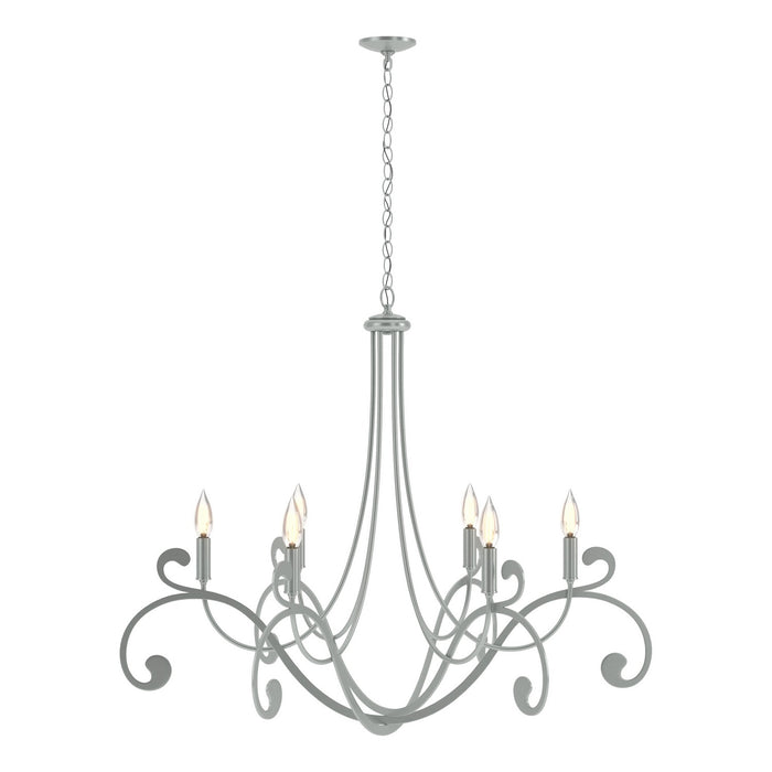 Bella 6 Arm Chandelier in Vintage Platinum - 105055-SKT-82 by Hubbardton Forge