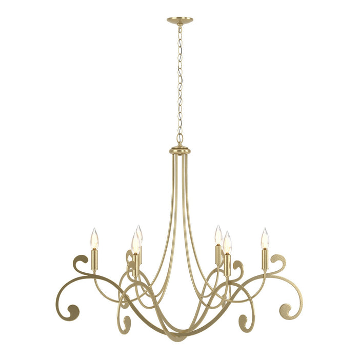 Bella 6 Arm Chandelier in Modern Brass - 105055-SKT-86 by Hubbardton Forge