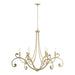 Bella 6 Arm Chandelier in Modern Brass - 105055-SKT-86 by Hubbardton Forge