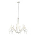 Stella 6 Arm Chandelier in Vintage Platinum - 105057-SKT-82-CR by Hubbardton Forge