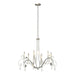 Stella 6 Arm Chandelier in Sterling - 105057-SKT-85-CR by Hubbardton Forge