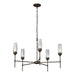 Luma 5 Arm Chandelier in Bronze - 105060-SKT-05-CR by Hubbardton Forge