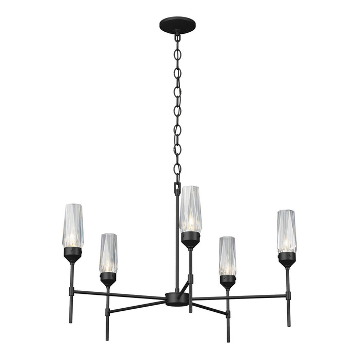 Luma 5 Arm Chandelier in Black - 105060-SKT-10-CR by Hubbardton Forge