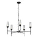 Luma 5 Arm Chandelier in Black - 105060-SKT-10-CR by Hubbardton Forge