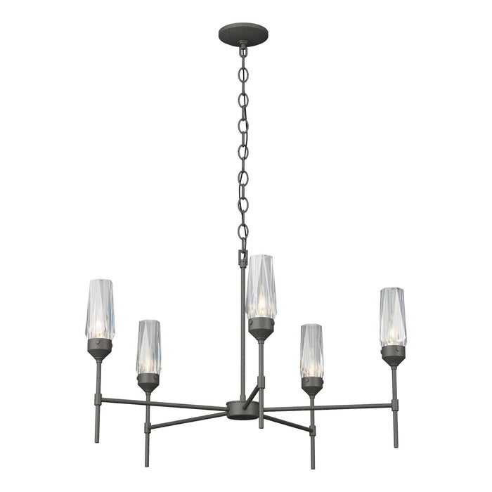 Luma 5 Arm Chandelier in Natural Iron - 105060-SKT-20-CR by Hubbardton Forge