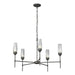 Luma 5 Arm Chandelier in Natural Iron - 105060-SKT-20-CR by Hubbardton Forge