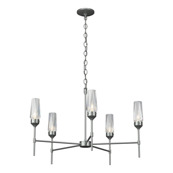 Luma 5 Arm Chandelier in Vintage Platinum - 105060-SKT-82-CR by Hubbardton Forge