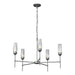 Luma 5 Arm Chandelier in Vintage Platinum - 105060-SKT-82-CR by Hubbardton Forge