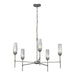 Luma 5 Arm Chandelier in Sterling - 105060-SKT-85-CR by Hubbardton Forge