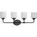 P2804-31M- Lynzie 4-Light Bath in Matte Black by Progress Lighting