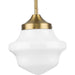 P5196-163- School House 1-Light Pendant in Vintage Brass by Progress Lighting