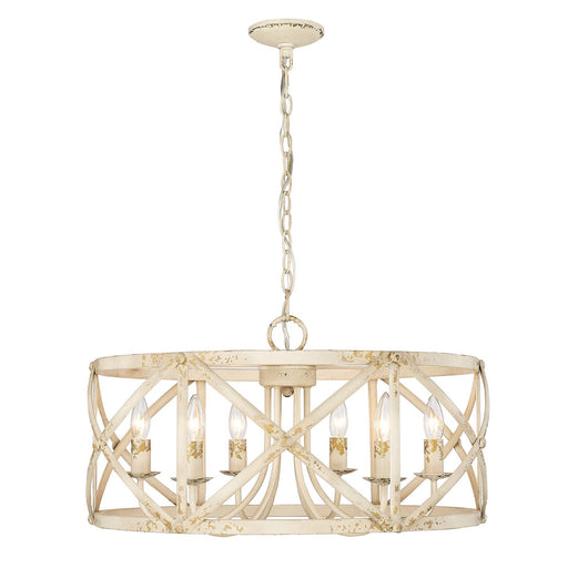 0890-6 AI- Alcott 6-Light Chandelier in Antique Ivory by Golden Lighting