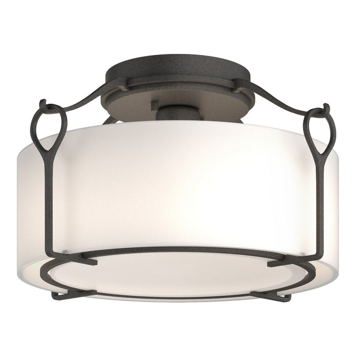 Bow Medium Semi-Flush in Natural Iron - 121142-SKT-20-GG0218 by Hubbardton Forge