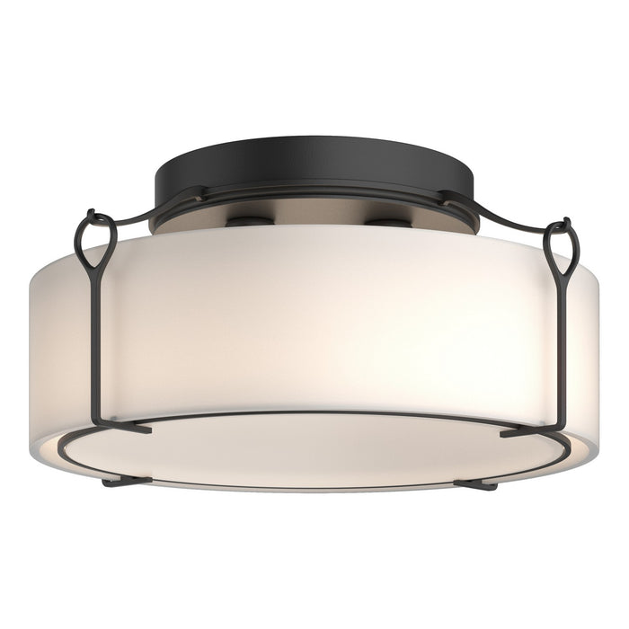 Bow Large Semi-Flush in Black - 121145-SKT-10-GG0216 by Hubbardton Forge