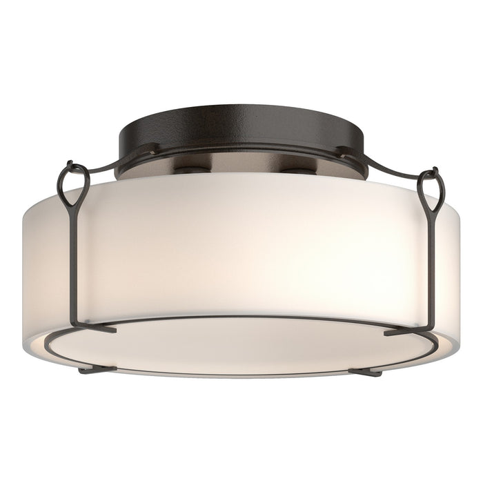 Bow Large Semi-Flush in Oil Rubbed Bronze - 121145-SKT-14-GG0216 by Hubbardton Forge