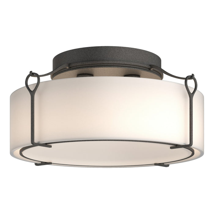 Bow Large Semi-Flush in Natural Iron - 121145-SKT-20-GG0216 by Hubbardton Forge