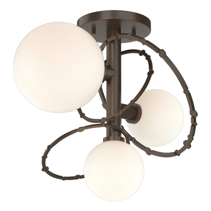 Olympus 3-Light Semi-Flush in Bronze - 121360-SKT-05-GG0712 by Hubbardton Forge