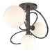 Olympus 3-Light Semi-Flush in Dark Smoke - 121360-SKT-07-GG0712 by Hubbardton Forge