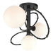 Olympus 3-Light Semi-Flush in Black - 121360-SKT-10-GG0712 by Hubbardton Forge