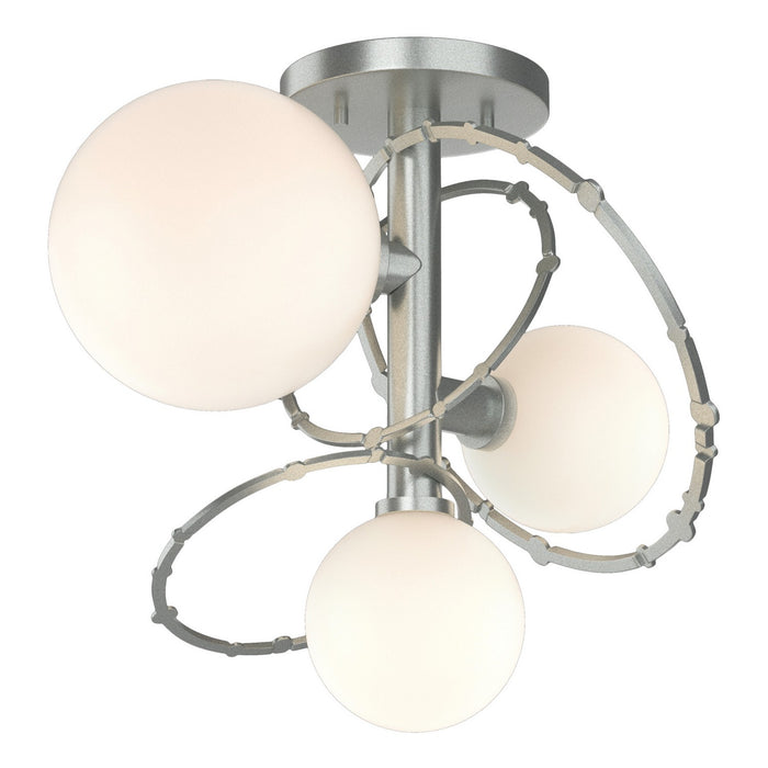 Olympus 3-Light Semi-Flush in Vintage Platinum - 121360-SKT-82-GG0712 by Hubbardton Forge