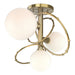 Olympus 3-Light Semi-Flush in Modern Brass - 121360-SKT-86-GG0712 by Hubbardton Forge