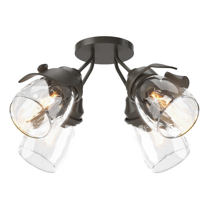 Lapas 4-Light Semi-Flush in Dark Smoke - 121371-SKT-07-LL0330 by Hubbardton Forge