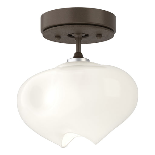 Ume 1-Light Semi-Flush in Bronze with Bronze Accent - 121372-SKT-05-05-FD0710 by Hubbardton Forge