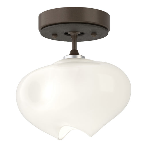 Ume 1-Light Semi-Flush in Bronze with Dark Smoke Accent - 121372-SKT-05-07-FD0710 by Hubbardton Forge